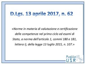 Norme in materia di valutazione e certificazione delle