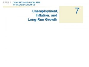 PART II CONCEPTS AND PROBLEMS IN MACROECONOMICS Unemployment