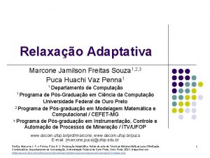 Relaxao Adaptativa Marcone Jamilson Freitas Souza 1 2