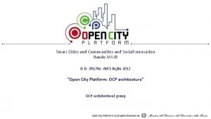 Smart Cities and Communities and Social Innovation Bando