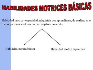 Habilidad motriz capacidad adquirida por aprendizaje de realizar