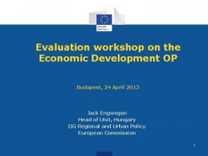 Evaluation workshop on the Economic Development OP Budapest