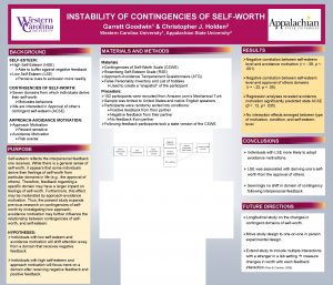 INSTABILITY OF CONTINGENCIES OF SELFWORTH Garrett 1 Goodwin