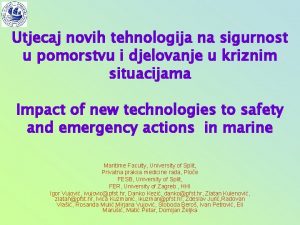 Utjecaj novih tehnologija na sigurnost u pomorstvu i