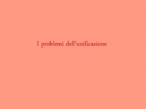 I problemi dellunificazione q Questione romana q Questione