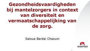 Gezondheidsvaardigheden bij mantelzorgers in context van diversiteit en