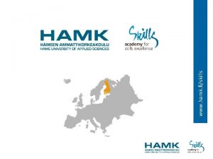 www hamk fiskills Kansalliset nuorten ammattitaitokilpailut vuosittain semifinaalit