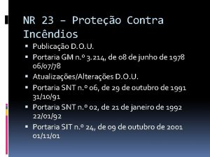 NR 23 Proteo Contra Incndios Publicao D O