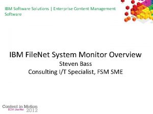 IBM Software Solutions Enterprise Content Management Software IBM