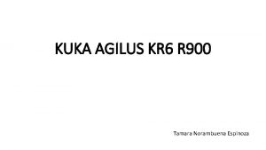 KUKA AGILUS KR 6 R 900 Tamara Norambuena