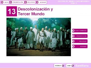 INICIO PRESENTACIN 13 RECURSOS INTERNET HISTORIA DEL MUNDO