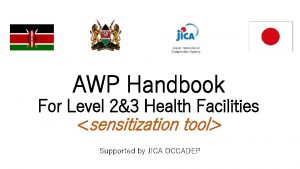 AWP Handbook For Level 23 Health Facilities sensitization