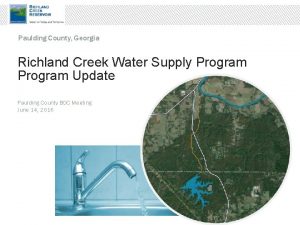 Paulding County Georgia Richland Creek Water Supply Program