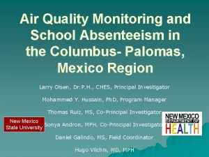 Air Quality Monitoring and School Absenteeism in the