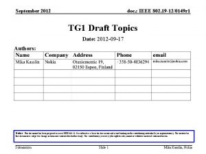 September 2012 doc IEEE 802 19 120149 r