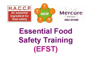 Essential Food Safety Training EFST Symptoms of Food