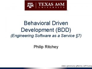 Behavioral Driven Development BDD Engineering Software as a