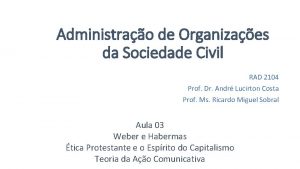 Administrao de Organizaes da Sociedade Civil RAD 2104