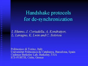 Handshake protocols for desynchronization I Blunno J Cortadella