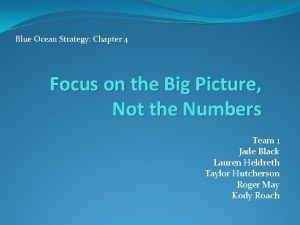 Blue Ocean Strategy Chapter 4 Focus on the