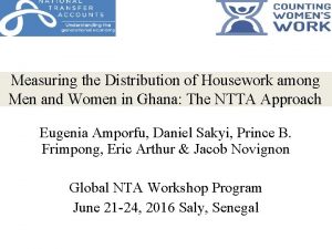 Measuring the Distribution of Housework among Men and