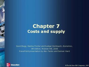 Chapter 7 Costs and supply David Begg Stanley