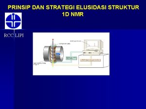 PRINSIP DAN STRATEGI ELUSIDASI STRUKTUR 1 D NMR