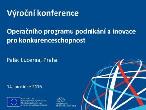 Vron konference Operanho programu podnikn a inovace pro