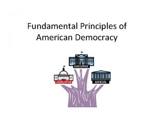 Fundamental Principles of American Democracy Eight Fundamental Principles
