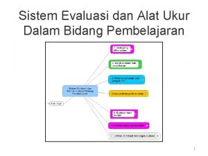 Sistem Evaluasi dan Alat Ukur Dalam Bidang Pembelajaran