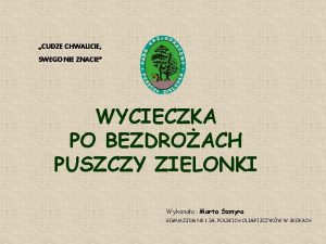 CUDZE CHWALICIE SWEGO NIE ZNACIE WYCIECZKA PO BEZDROACH