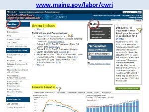 www maine govlaborcwri TRENDS IN THE LABOR FORCE