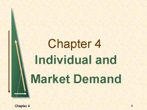 Chapter 4 Individual and Market Demand Chapter 4