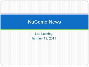 Nu Comp News Lee Lueking January 19 2011