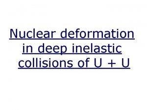 Nuclear deformation in deep inelastic collisions of U