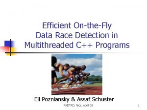 Efficient On the Fly Data Race Detection in