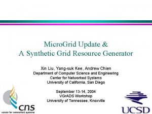 Micro Grid Update A Synthetic Grid Resource Generator