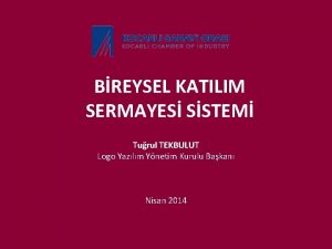 BREYSEL KATILIM SERMAYES SSTEM Turul TEKBULUT Logo Yazlm