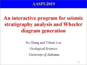 AASPI2019 An interactive program for seismic stratigraphy analysis