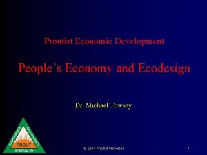 Proutist Economic Development Peoples Economy and Ecodesign Dr