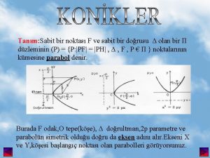 Tanm Sabit bir noktas F ve sabit bir