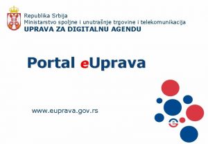 Republika Srbija Ministarstvo spoljne i unutranje trgovine i