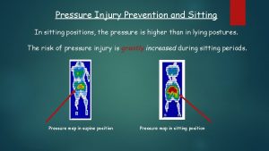 Pressure Injury Prevention and Sitting In sitting positions