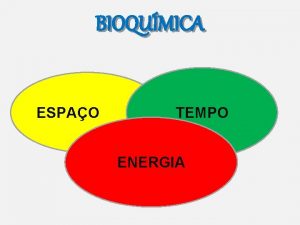 BIOQUMICA ESPAO TEMPO ENERGIA Espao tempo e energia