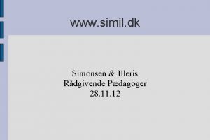 www simil dk Simonsen Illeris Rdgivende Pdagoger 28