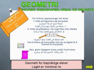 Geometri Likesidet trekant 60 60 60 Alle sidene