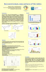 Resveratrol in shoots stems and leaves of Vitis