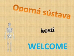 kosti WELCOME Oporn sstava Kostra Stavba kost Spojenie