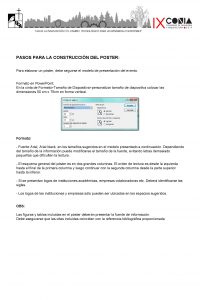 PASOS PARA LA CONSTRUCCIN DEL POSTER Para elaborar