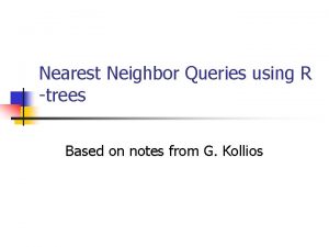 Nearest Neighbor Queries using R trees Based on